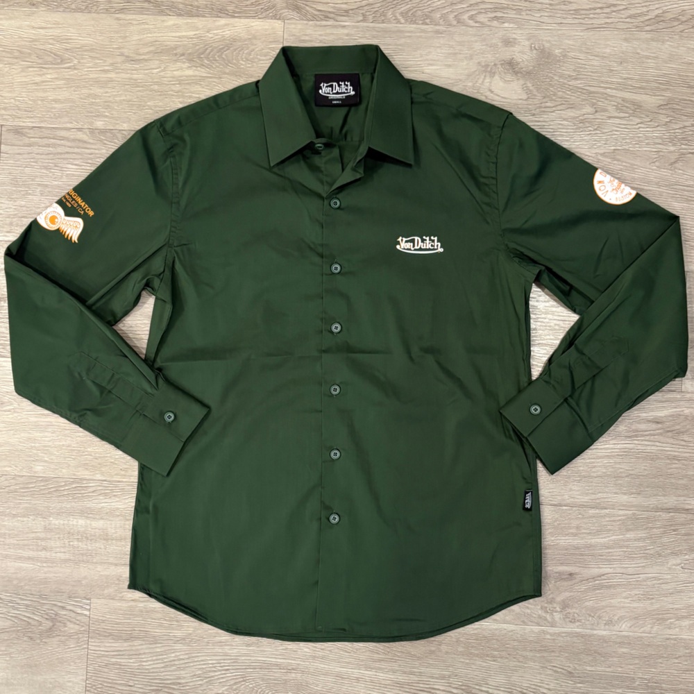 Men's Von Dutch Green Shirt Brand New With Out Tag